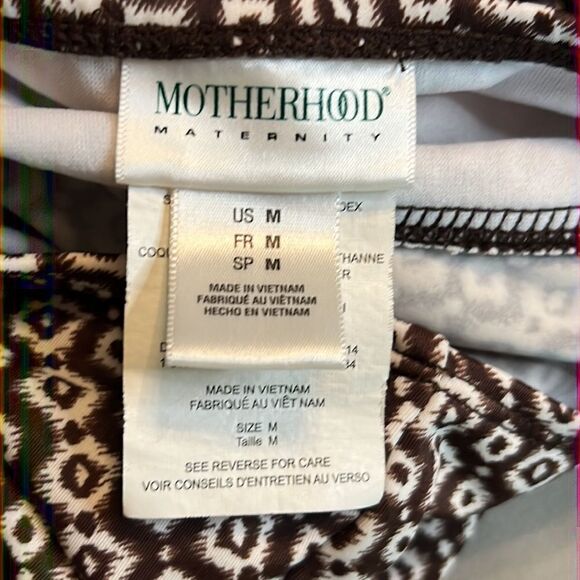 Motherhood Maternity Brown with White Tankini - Size Medium - Picture 9 of 14